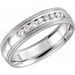 Double Milgrain Edge Comfort-Fit Half Round Band