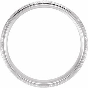 Double Milgrain Edge Comfort-Fit Half Round Band