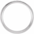 Double Milgrain Edge Comfort-Fit Half Round Band