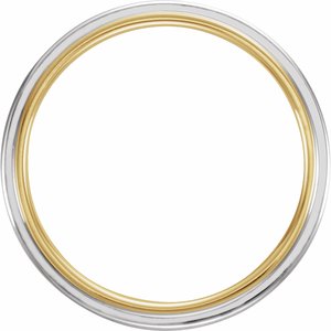 Stepped-Edge Grooved Comfort-Fit Flat Band with Bead Blast Finish