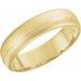 Grooved Half Round Band with Bead Blast Finish