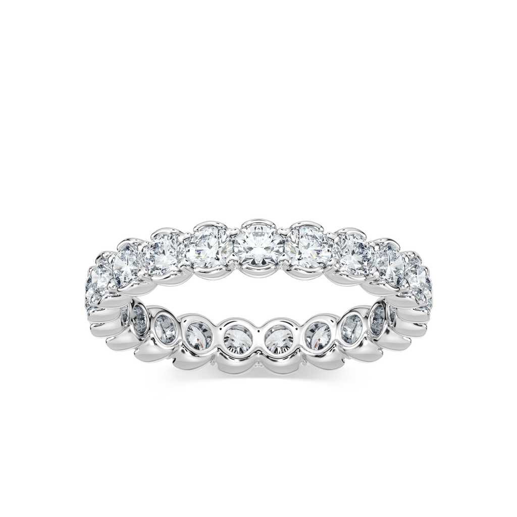 Blair 2 ctw Round LGD Half Bezel Set Eternity Band