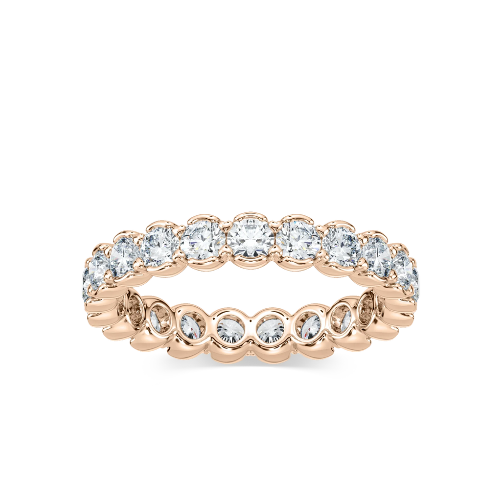 Blair 2 ctw Round LGD Half Bezel Set Eternity Band