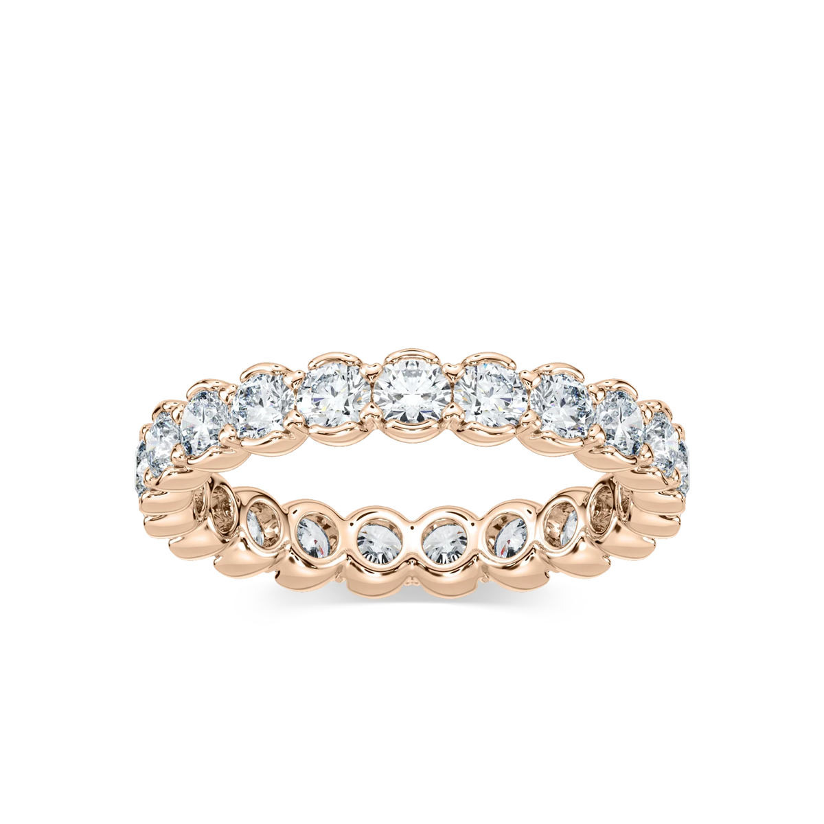 Blair 2 ctw Round LGD Half Bezel Set Eternity Band