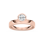 Rachel 3/4 ctw Round LGD Bezel Promise Ring - 14K White Gold
