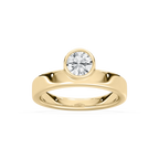 Rachel 3/4 ctw Round LGD Bezel Promise Ring - 18K Yellow Gold