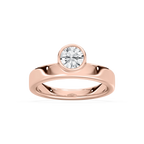 Rachel 3/4 ctw Round LGD Bezel Promise Ring - 18K Rose Gold