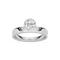 Rachel 3/4 ctw Round LGD Bezel Promise Ring - Platinum