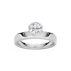 Rachel 3/4 ctw Round LGD Bezel Promise Ring - Platinum