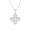 3/4 ctw Round LGD Clover Pendant  - 18 Inches