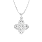 3/4 ctw Round LGD Clover Pendant  - 18 Inches