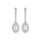 3/4 ctw Round LGD Leverback Drop Earrings - 14K White Gold
