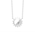 3/8 ctw Half Moon LGD Sun Pendant - 16 to 18 Inches