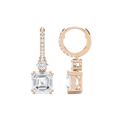 3 ¹⁄₃ ctw Asscher, Princess, and Round LGD Drop Earrings