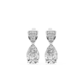 3 ¹⁄₁₀ ctw Pear and Round LGD Pavé Drop Stud Earrings