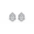 3 ctw Pear and Round LGD Studs and Halo Jacket Set