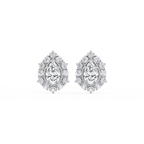 3 ctw Pear and Round LGD Studs and Halo Jacket Set