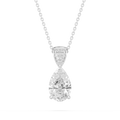 3 ¹⁄₁₀ ctw Pear LGD Pave Drop Pendant – 16 to 18 inches