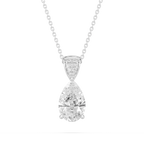 3 ¹⁄₁₀ ctw Pear LGD Pave Drop Pendant – 16 to 18 inches