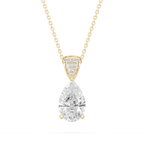 3 ¹⁄₁₀ ctw Pear LGD Pave Drop Pendant – 16 to 18 inches