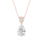 3 ¹⁄₁₀ ctw Pear LGD Pave Drop Pendant – 16 to 18 inches