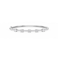 3 ctw Round LGD Five Station Bangle Bracelet  - 7.25 Inches
