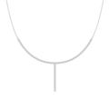 3 ¼ ctw Round LGD Half Tennis Necklace - 18 Inches
