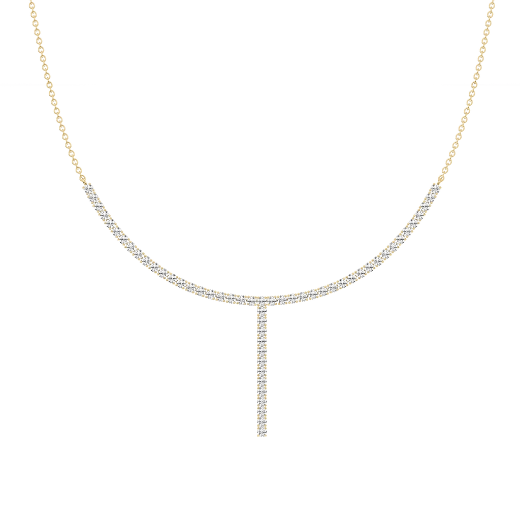 3 ¼ ctw Round LGD Half Tennis Necklace - 18 Inches