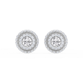 3 ¼ ctw Round LGD Studs and Rope Halo Jacket Set