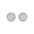 3 ¼ ctw Round LGD Studs and Rope Halo Jacket Set