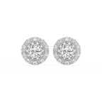 3 ctw Round LGD Studs and Vintage Milgrain Halo Jacket Set