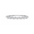 3 ¼ ctw Round LGD Wave Bangle Bracelet  - 7.25 Inches