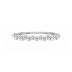 3 ¼ ctw Round LGD Wave Bangle Bracelet  - 7.25 Inches