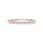 3 ¼ ctw Round LGD Wave Bangle Bracelet  - 7.25 Inches