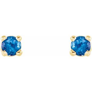 Round 4-Prong Lightweight Stud Earrings
