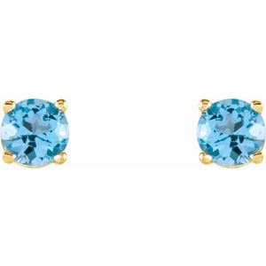 Round 4-Prong Lightweight Stud Earrings