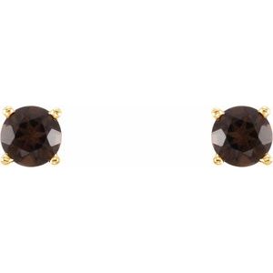 Round 4-Prong Lightweight Stud Earrings