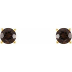 Round 4-Prong Lightweight Stud Earrings