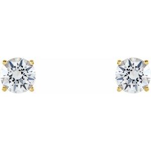 Round 4-Prong Lightweight Stud Earrings