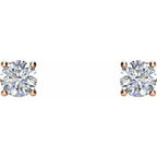 Round 4-Prong Stud Earrings