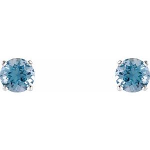 Round 4-Prong Lightweight Stud Earrings