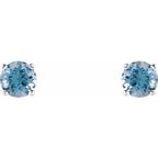 Round 4-Prong Lightweight Stud Earrings
