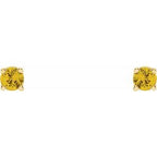 Round 4-Prong Lightweight Stud Earrings