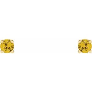 Round 4-Prong Lightweight Stud Earrings