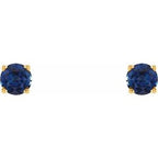 Round 4-Prong Lightweight Stud Earrings