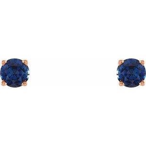 Round 4-Prong Lightweight Stud Earrings