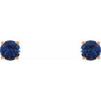 Round 4-Prong Lightweight Stud Earrings