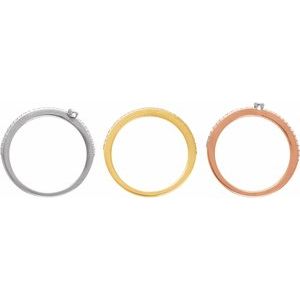 Tri-Color Stackable Ring Set