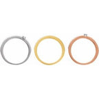 Tri-Color Stackable Ring Set