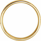 Milgrain Edge Comfort-Fit Flat Band with Hammer Finish